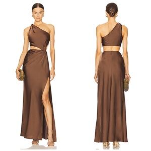 MISHA Kristin Gown in Umber Brown Size XS NWT​